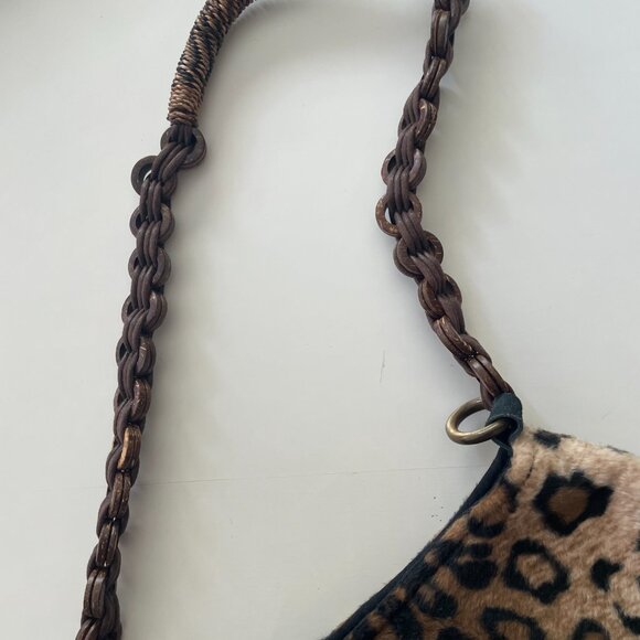 Animal Print Faux Fur Hand Bag - Never used! - Picture 2 of 5